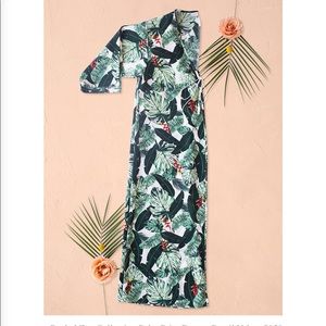 Rachel Zoe palm print Cover up